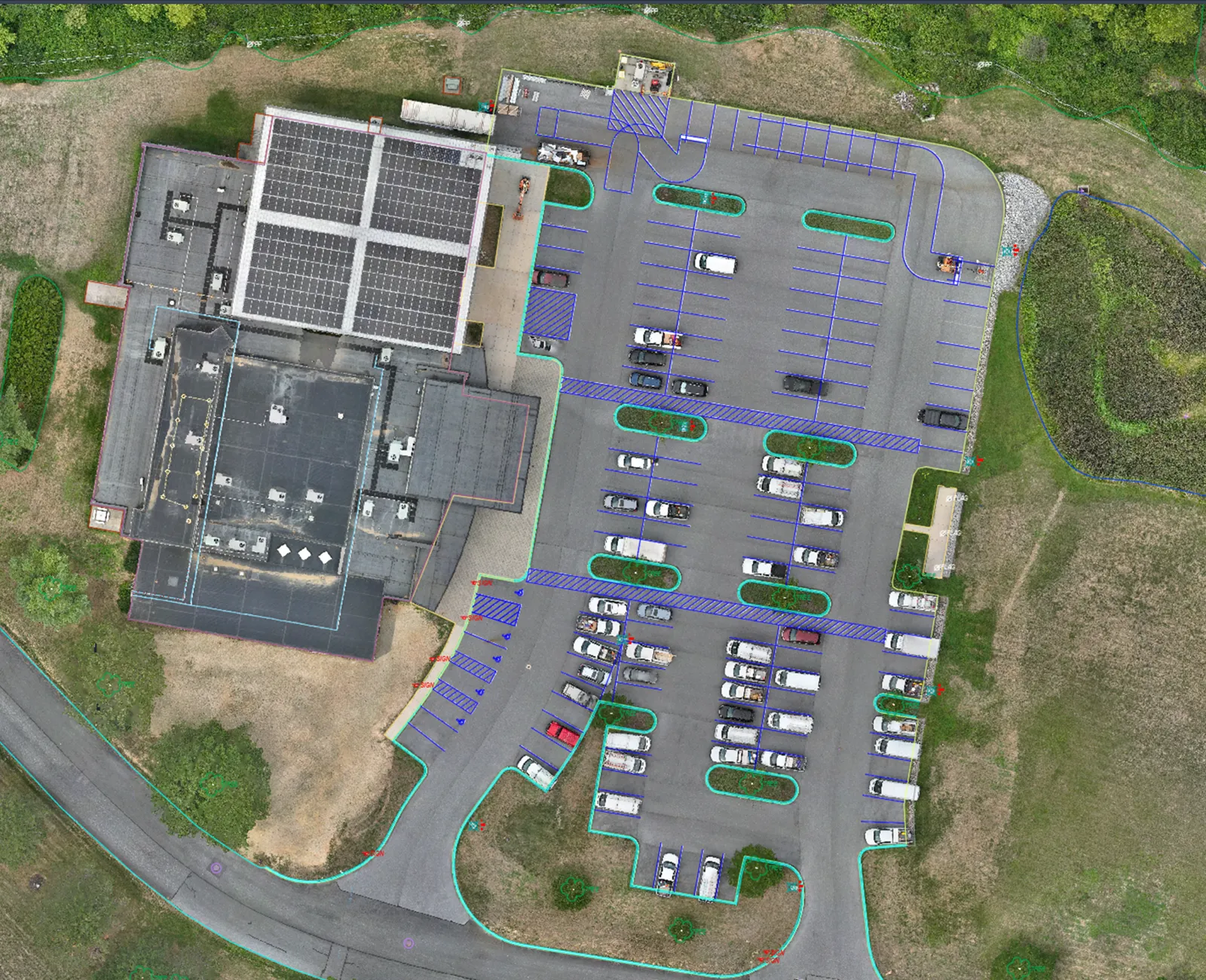 Feature extraction with aerial annotations