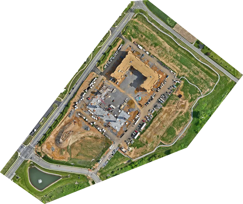 Georeferenced orthomosaic aerial imagery