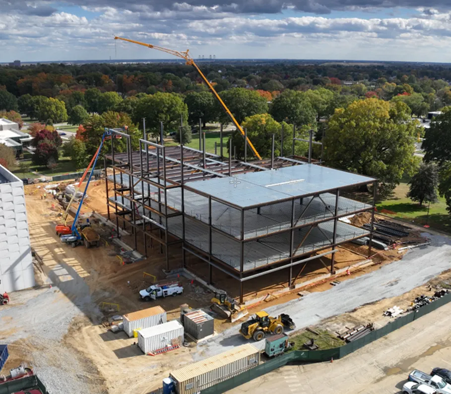 Construction site progress - later stage