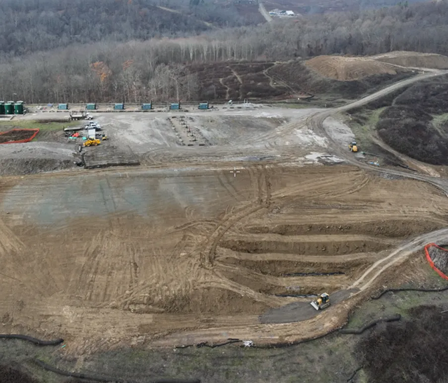 Heavy civil construction site progress - later stage