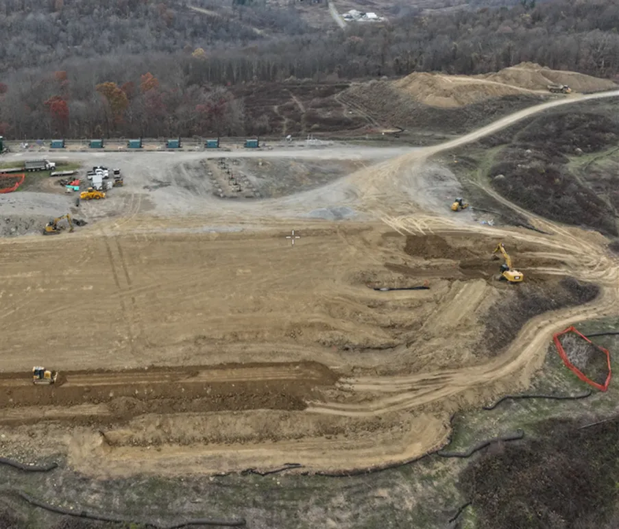 Heavy civil construction site progress - earlier stage